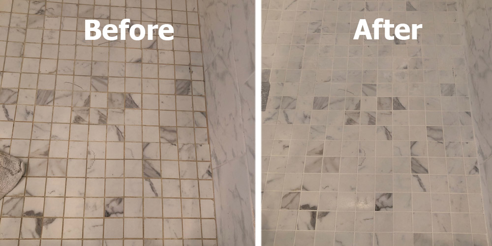 South Riding VA shower re-grout