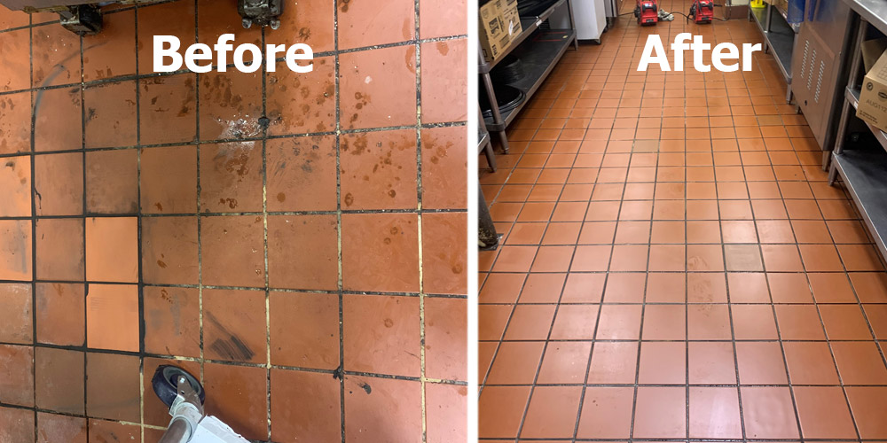 This Tile Floor in Hamilton Looks Amazing Thanks to Our Grout Cleaning  Services