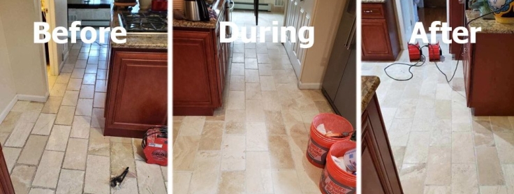 This Tile Floor in Hamilton Looks Amazing Thanks to Our Grout Cleaning  Services